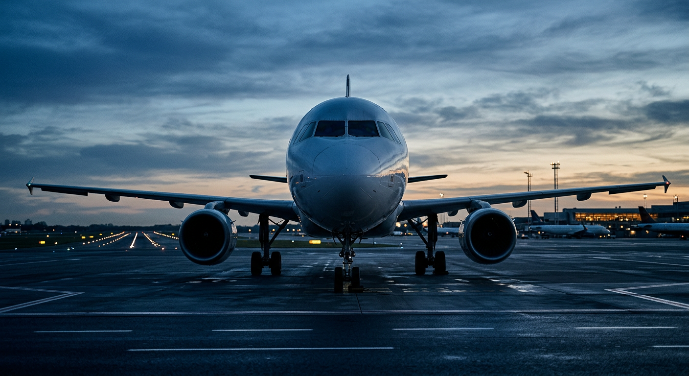 Aircraft at golden hour